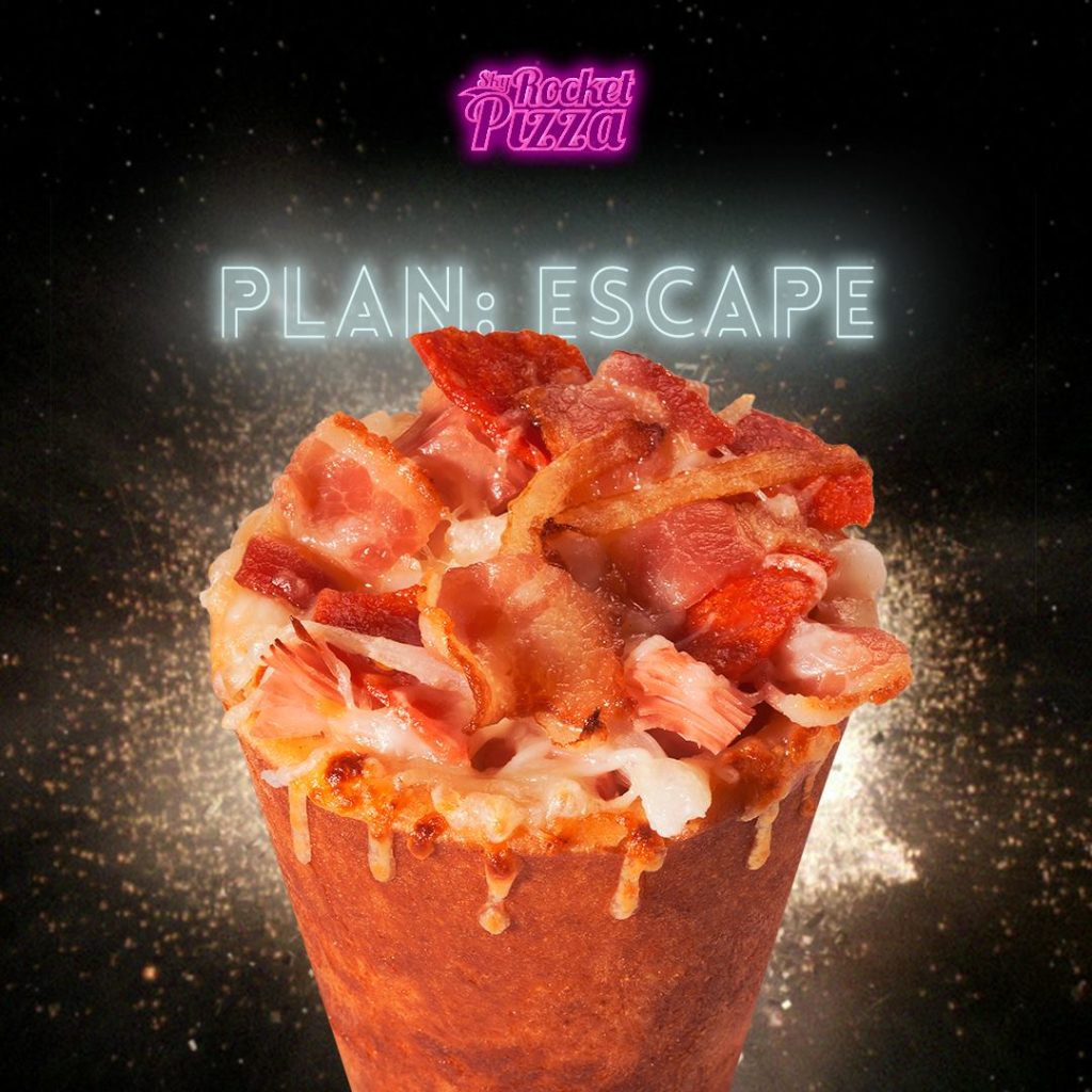 restaurantes temáticos pizza planeta sky rocket pizza