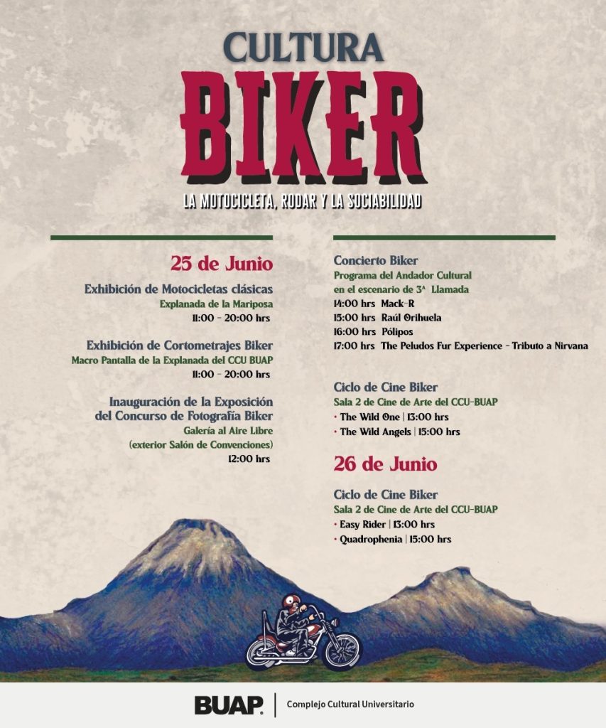 Puebla tendrá un acercamiento a la Cultura Biker, Cartelera del evento